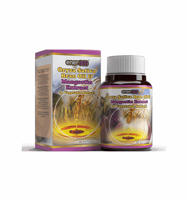 Ener369 Oryza Sativa Bran Oil & Mangostin Extract in Vegetable Softgel (60 softgels)
